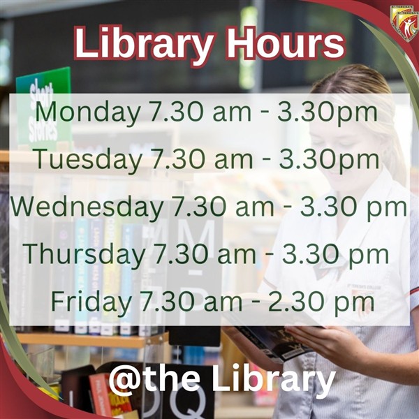 List of times the library is open