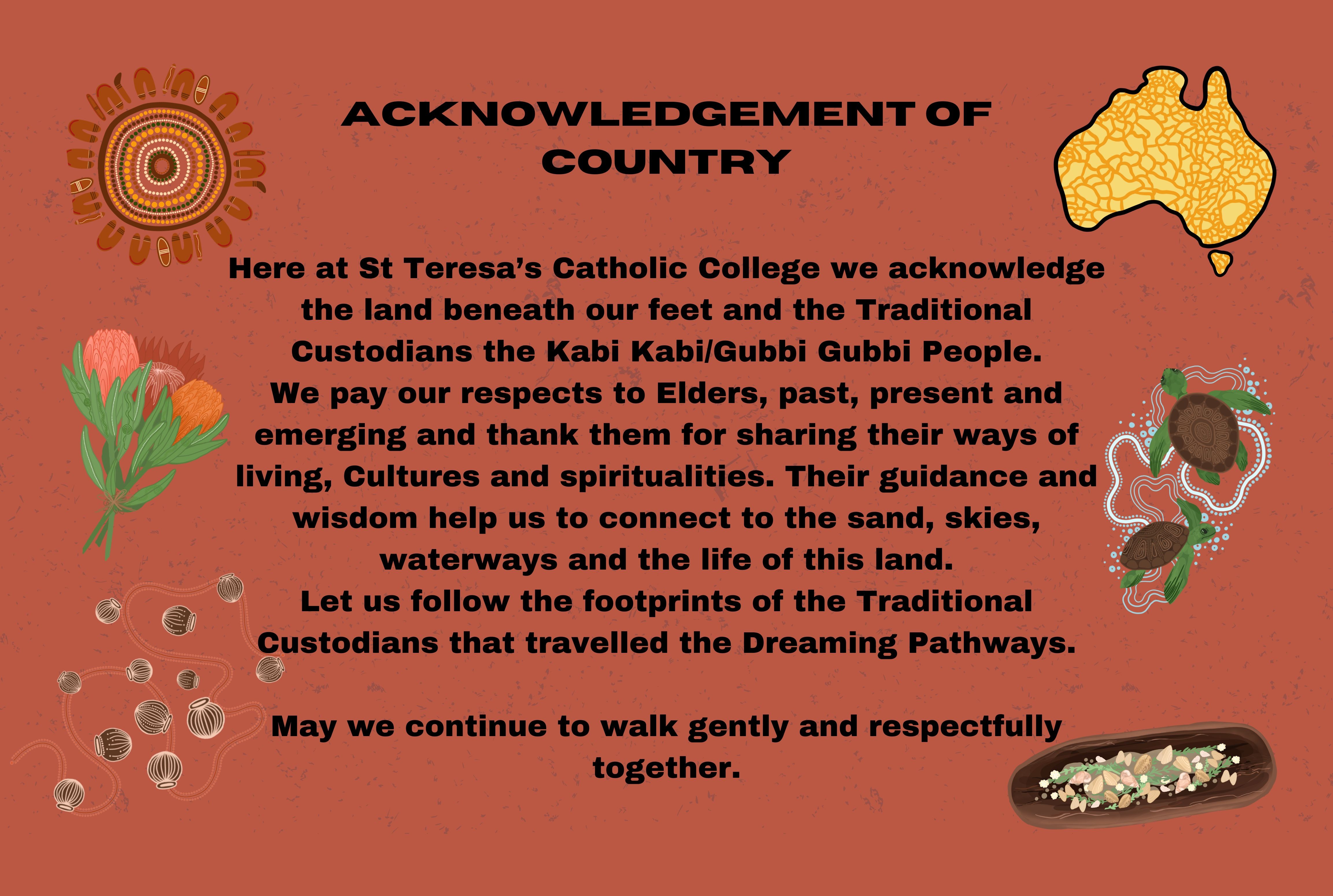 This is a picture of our Acknowledgement of Country 